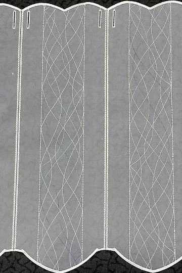 modra spiralna vitražna zavesa
