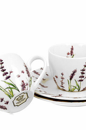 Porcelanasta espresso skodelica set 2 E šapo Lavender