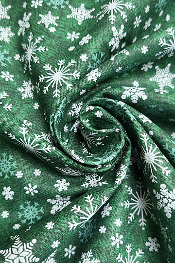 Bombažna tkanina CHRISTMAS GREEN FLAKES II