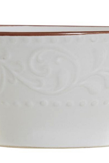 Skleda BELI RELIEF 14,7x7,7cm bela
