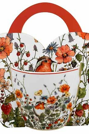 Porcelanasta skodelica Wild Bird