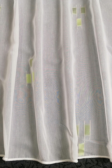 Voile zavesa 12106/180/04 zelen vzorec
