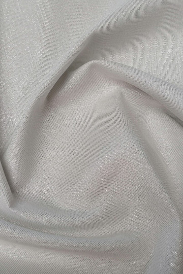 Božično dekorativno blago Božiček z lureksom belo-srebrno