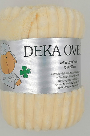 odeja iz mikrovlaken EXTRA SOFT SHEEP velvet - krem