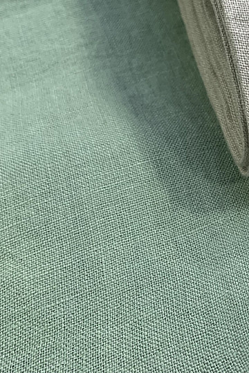 Lanena tkanina - zelena KHAKI