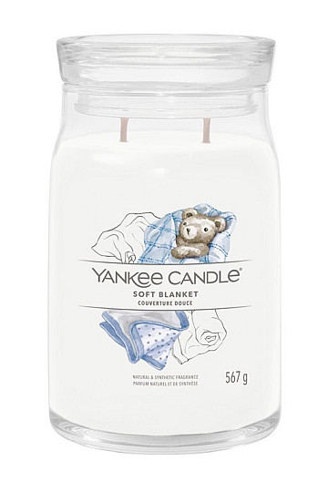 sveča YANKEE CANDLE dišava SOFT BLANKET kozarec velik 2 STENJ