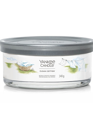 sveča YANKEE CANDLE vonj CLEAN COTTON TUMBER MEDIUM 5 WICKS