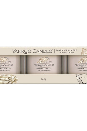 sveča YANKEE CANDLE dišava WARM CASHMERE SET 3 kos
