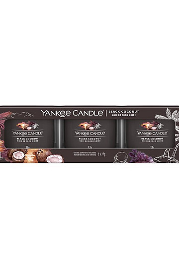 sveča YANKEE CANDLE dišava BLACK COCONUT SET 3 kos