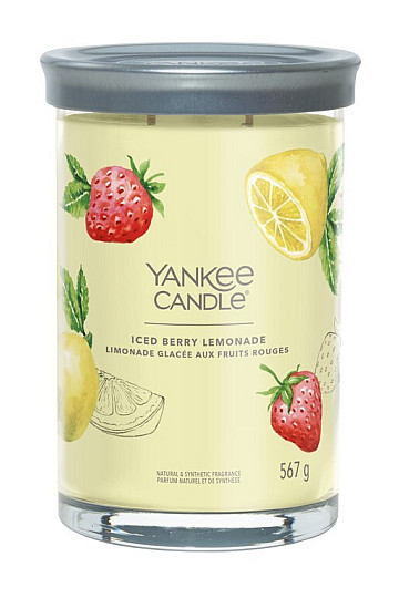 sveča YANKEE CANDLE vonj ICED BERRY LEMONADE TUMBER LARGE 2 stenja