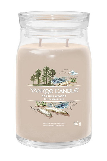 sveča YANKEE CANDLE dišava SEASIDE WOODS GLASS LARGE 2 stenja