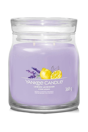 SVEČA YANKEE - KOZAREC LEMON LAVANDA MEDIUM 2 stenja