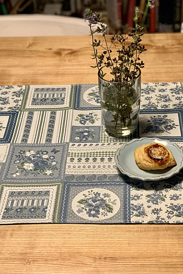 Prt in šal TOSCANA VALERY PATCHWORK modra