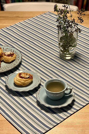 Prt in šal TOSCANA VALERY MULTI STRIPE modra