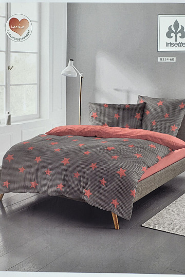 Luksuzna flanelasta posteljnina IRISETTE 8334-60 DUBLIN rdeče zvezde