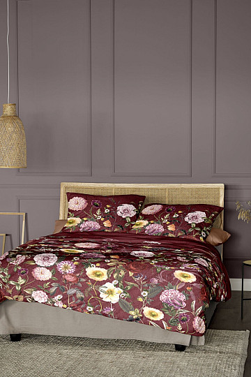 IRISETTE luksuzni bombažni saten WAVE 8576-60 ROSE BORDEAUX