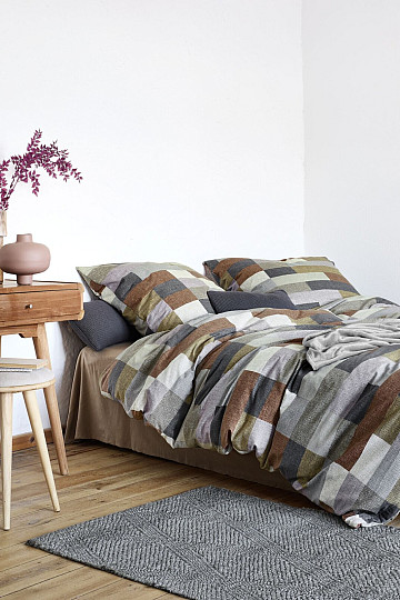 Flanelasta posteljnina IRISETTE KOALA 8534-50 rjavo siva