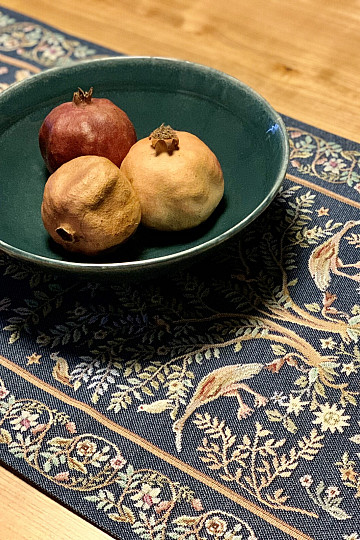 Tapiserija prt in šal WILLIAM MORRIS modra