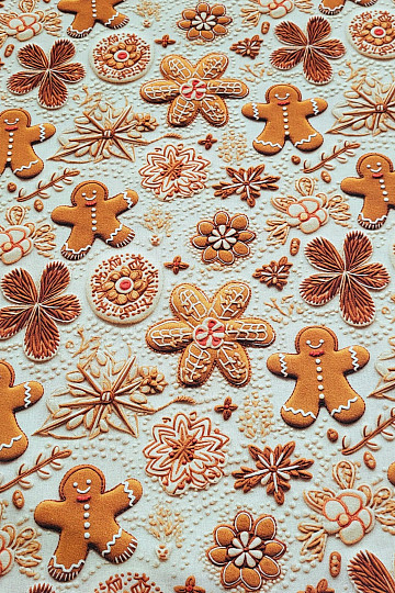 GINGERBREAD bombažna tkanina