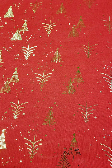 Bombažna tkanina RED TREES