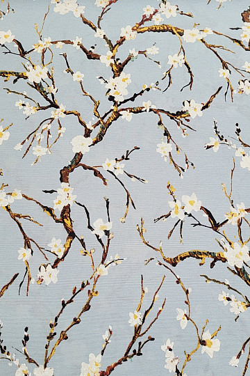 Dekorativna tkanina CHERRY BLOSSOM modra