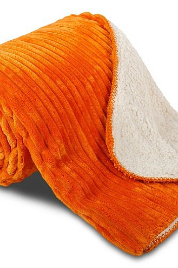 odeja iz mikrovlaken EXTRA SOFT SHEEP velvet - rust