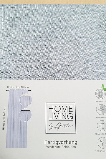 Luksuzna že izdelana zavesa HOME LIVING sivo-modra