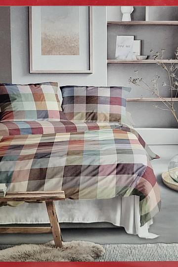 Luksuzna flanelasta posteljnina IRISETTE ZOBEL 8600-90 MULTI CHECK