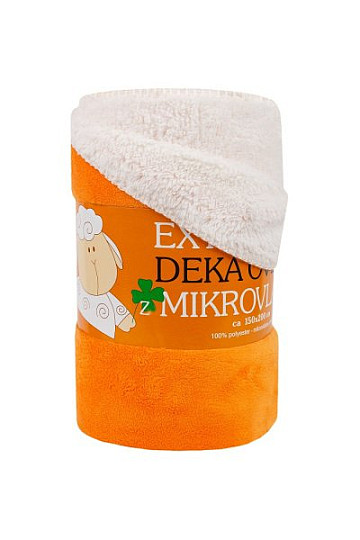 odeja iz mikrovlaken SOFT SHEEP oranžna