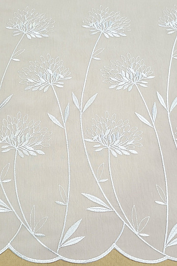 Luksuzna zavesa GERSTER 11868 bela vezenina