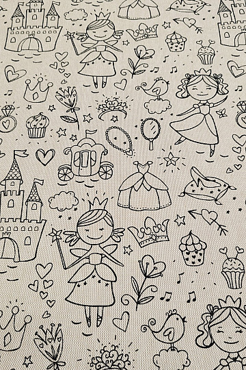 PRINCESA slikarska tkanina na enobarvnem ozadju