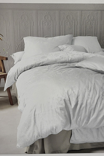 Luksuzni bombažni damast RIO WHITE