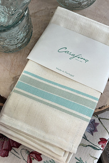 Brisače FRENCH STRIPES AQUA 70x50 2 kosa