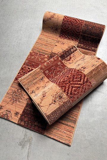 Luksuzen volnen tekač ROYAL PATCHWORK zelen