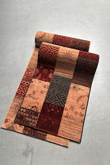 Luksuzen volnen tekač ROYAL PATCHWORK zelen