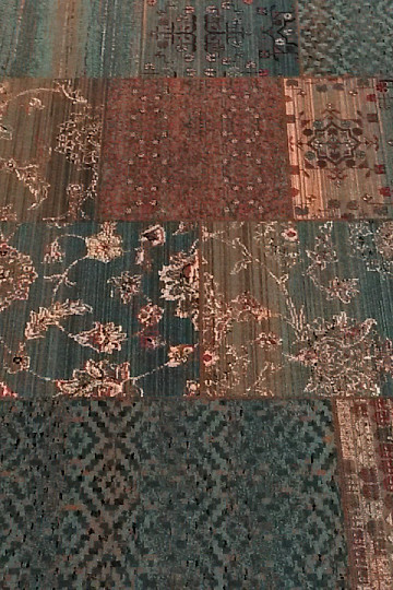 Luksuzne volnene preproge ROYAL PATCHWORK zelena