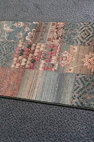 Luksuzen volnen tekač ROYAL PATCHWORK zelen