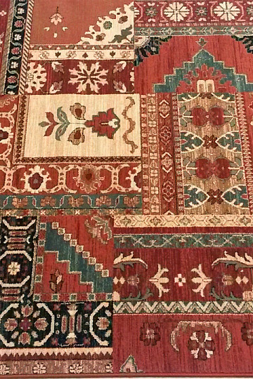 Luksuzne volnene preproge ROYAL PATCHWORK multi red