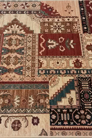 Luksuzne volnene preproge ROYAL PATCHWORK multi krem