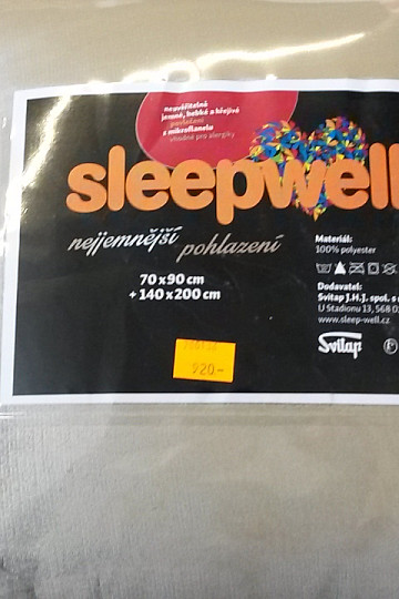 mikroflanelasta posteljnina UNI sivo-bež