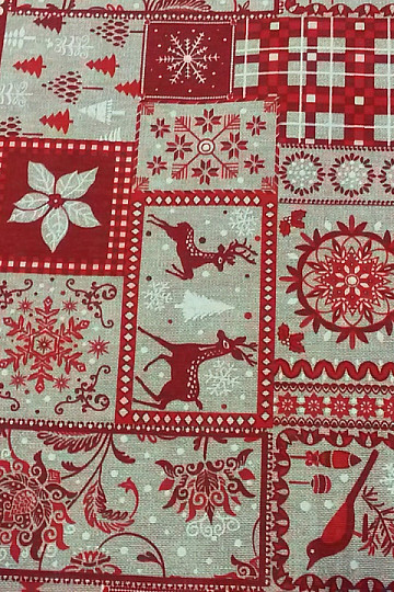 Dekorativna tkanina Christmas TIROL rdeča
