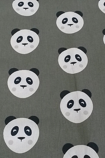 Bombažna tkanina PANDA olivno zelena