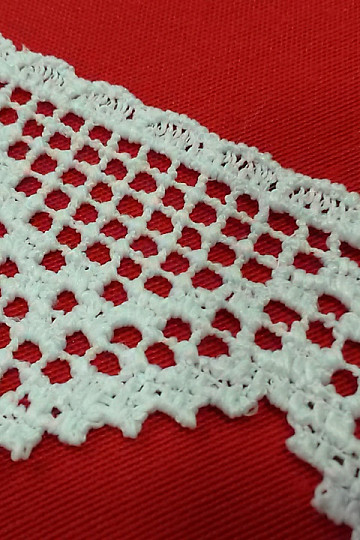 Čipka 5432/0010 5,3 cm bela mat