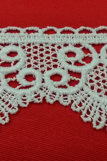 Čipka 5555/0010 5,3 cm bela mat
