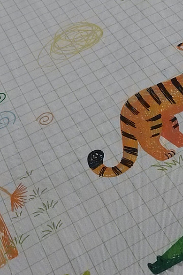 Otroška dekorativna tkanina ZOO risanka