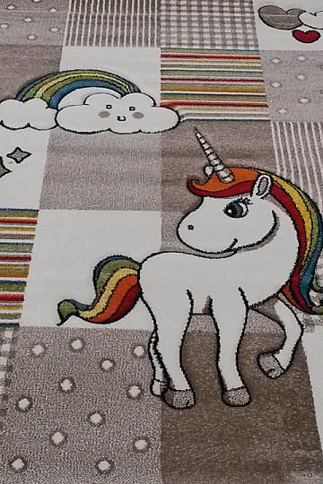 Otroška delna preproga Unicorn bež