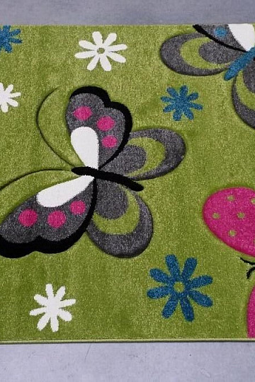 Otroška kosovna preproga Butterflies zelena