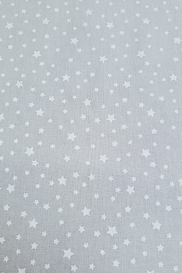 STARS siva bombažna tkanina