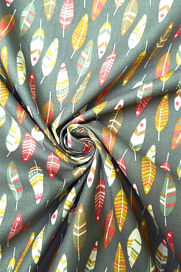 Bombažna tkanina RETRO PERJE