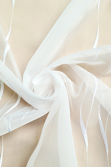 Vezena luksuzna bela zavesa GERSTER 195/0001